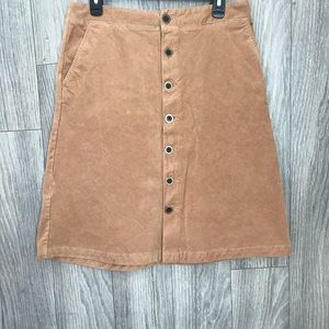St John’s bay tan corduroy skirt